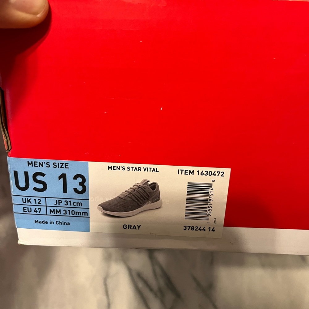 Puma Gray Athletic Sneakers new shoes - Picture 8 of 9